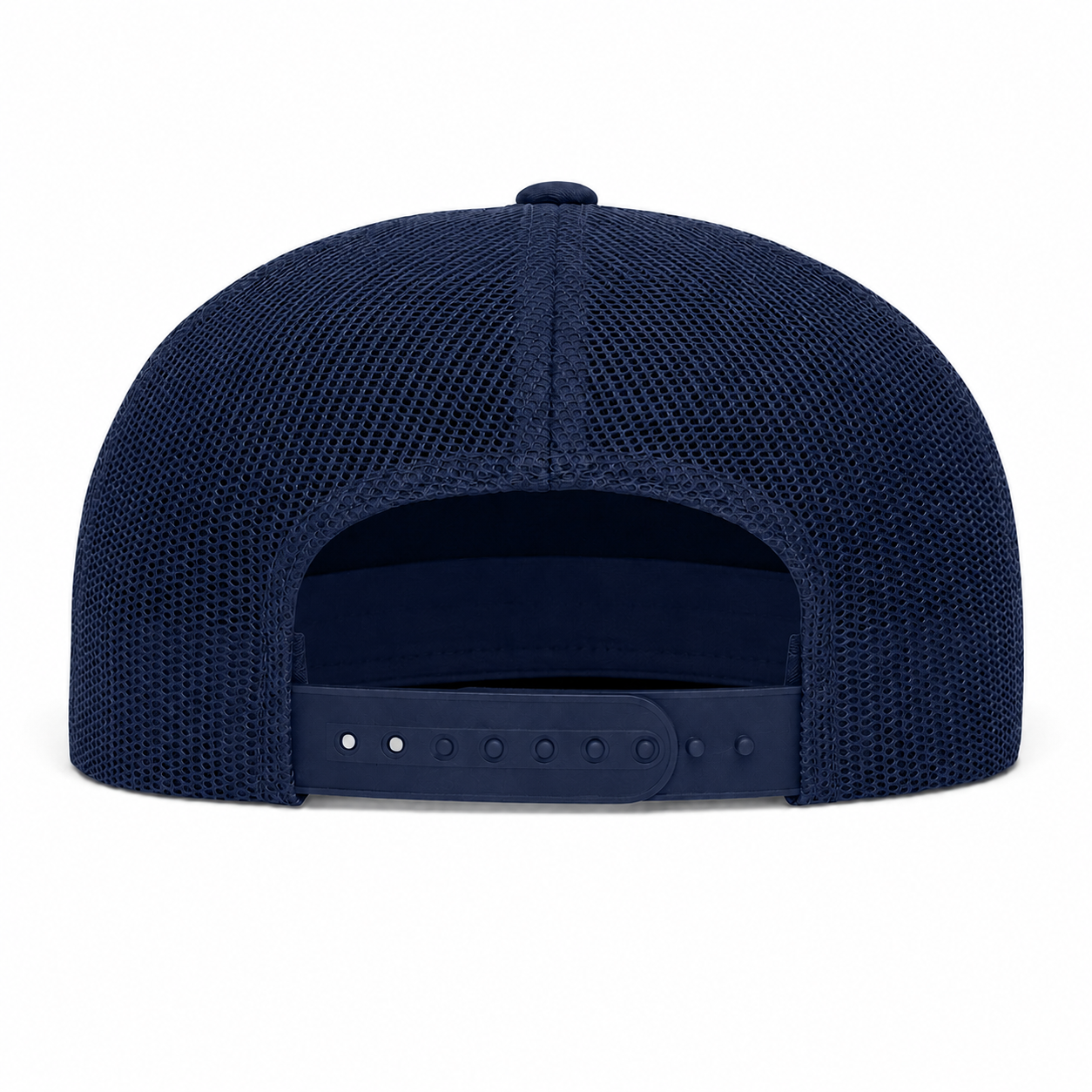 YP Classics Premium Blank 5-Panel Adjustable Trucker Snapback Hat - Navy/Navy