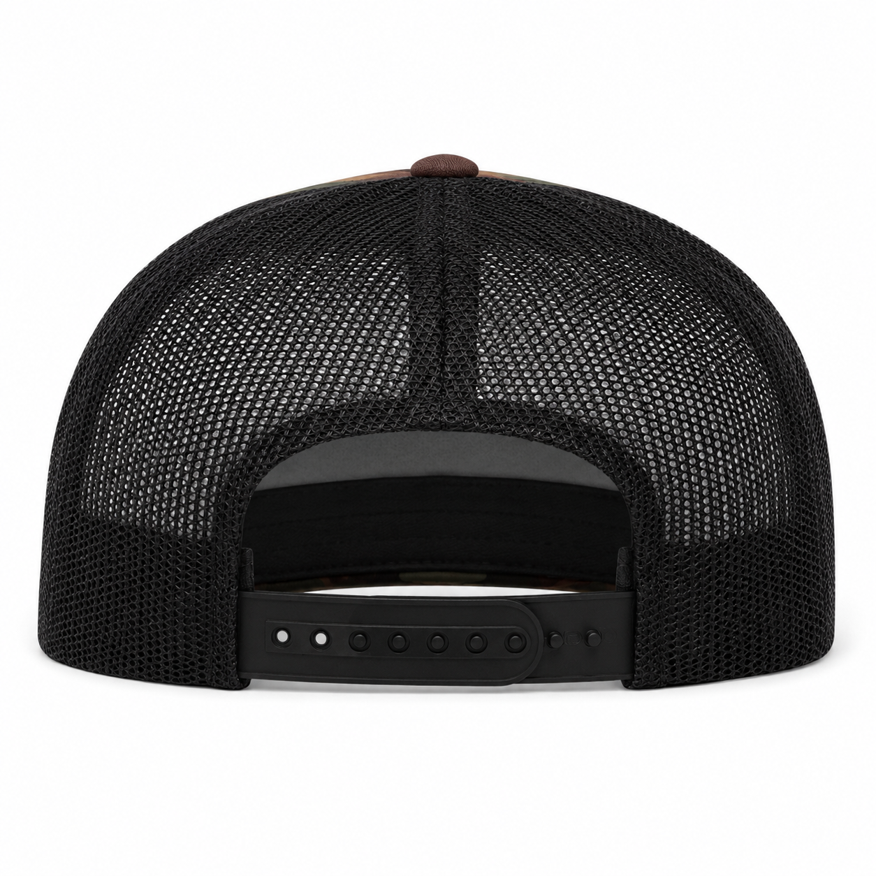 YP Classics Premium Blank 5-Panel Adjustable Trucker Snapback Hat - Camouflage/Black