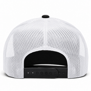 YP Classics Retro Blank 6-Panel Adjustable Trucker Snapback Hat - Black/White
