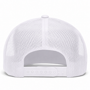 YP Classics Retro Blank 6-Panel Adjustable Trucker Snapback Hat - White/White