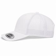 YP Classics Retro Blank 6-Panel Adjustable Trucker Snapback Hat - White/White
