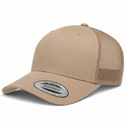 YP Classics Retro Blank 6-Panel Adjustable Trucker Snapback Hat - Khaki