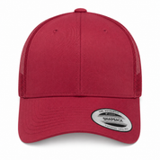 YP Classics Retro Blank 6-Panel Adjustable Trucker Snapback Hat - Maroon