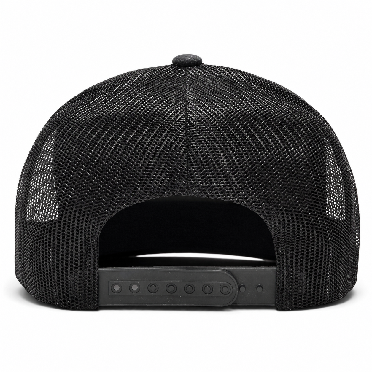 YP Classics Retro Blank 6-Panel Adjustable Trucker Snapback Hat - Dark Gray/Black