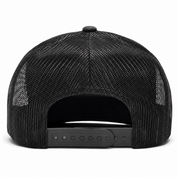 YP Classics Retro Blank 6-Panel Adjustable Trucker Snapback Hat - Dark Gray/Black