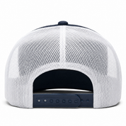 YP Classics Retro Blank 6-Panel Adjustable Trucker Snapback Hat - Black/White