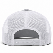 YP Classics Retro Blank 6-Panel Adjustable Trucker Snapback Hat - Heather Gray/White