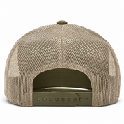 YP Classics Retro Blank 6-Panel Adjustable Trucker Snapback Hat - Olive/Khaki