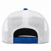 YP Classics Retro Blank 6-Panel Adjustable Trucker Snapback Hat - Blue/White