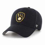 Milwaukee Brewers'47 Brand MVP Adjustable Baseball Cap - Navy - Product Image