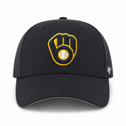Milwaukee Brewers'47 Brand MVP Adjustable Baseball Cap - Navy - Product Image