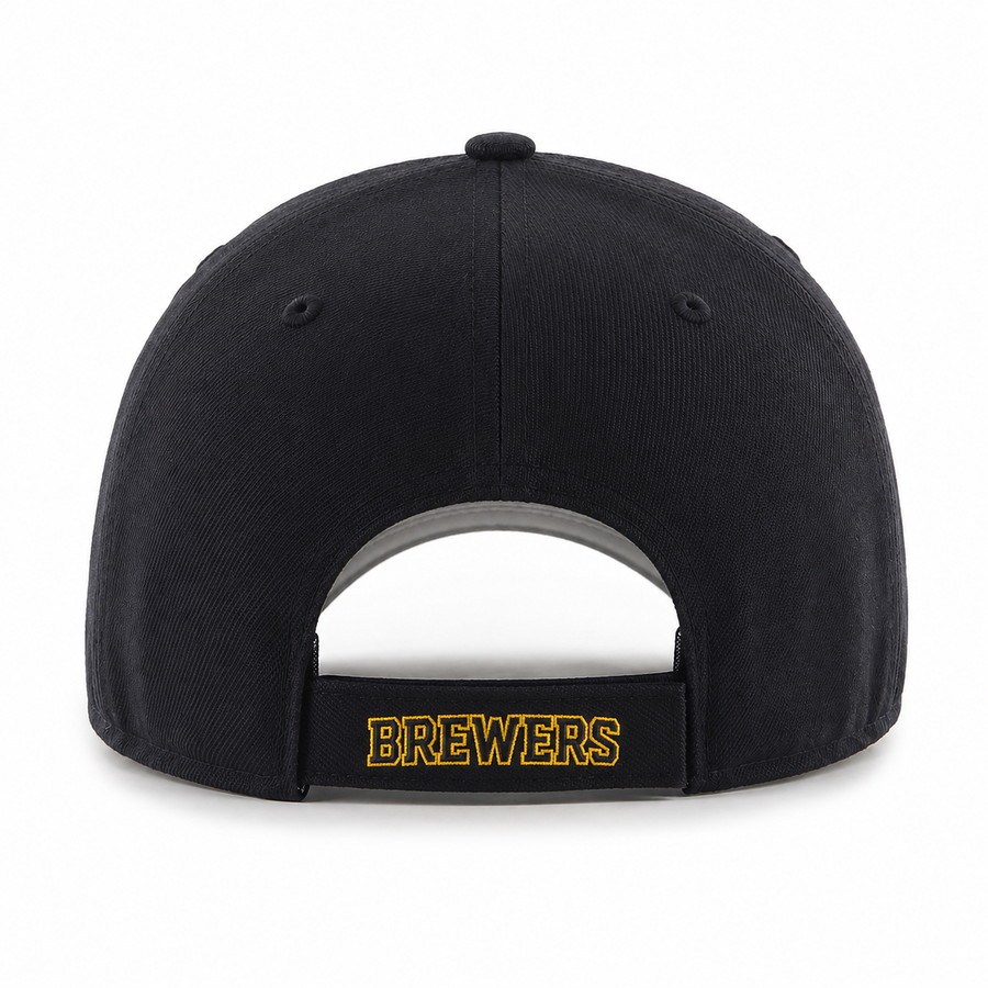 Milwaukee Brewers'47 Brand MVP Adjustable Baseball Cap - Navy - Product Image