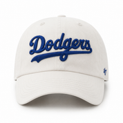 Los Angeles Dodgers 'Script Logo' '47 Brand Clean Up Adjustable Dad Cap - White - Product Image