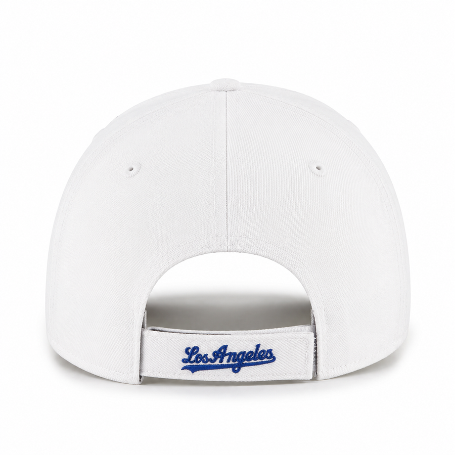 Los Angeles Dodgers 'Script Logo' '47 Brand MVP Adjustable Baseball Cap - White - Product Image