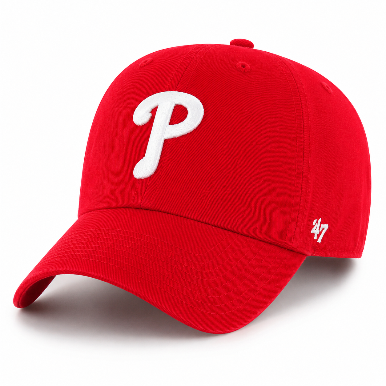 Philadelphia Phillies '47 Brand Clean Up Adjustable Dad Cap - Red - Product Image