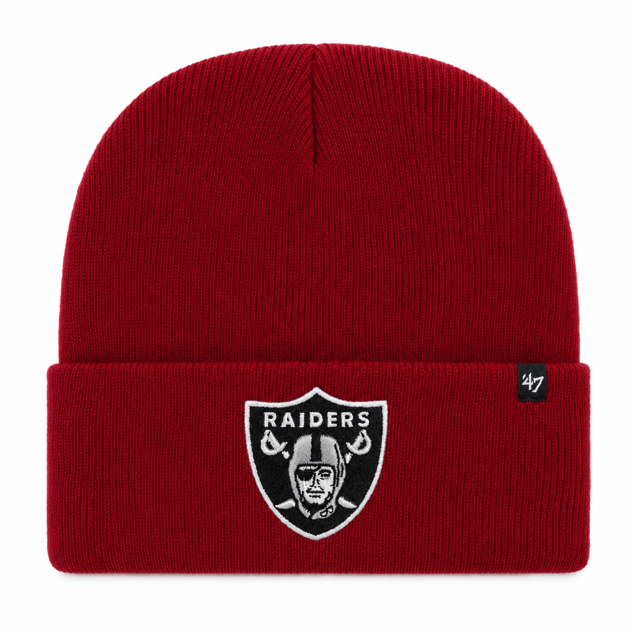 Las Vegas Raiders '47 Brand Cuff Knit Beanie - Wine - Product Image