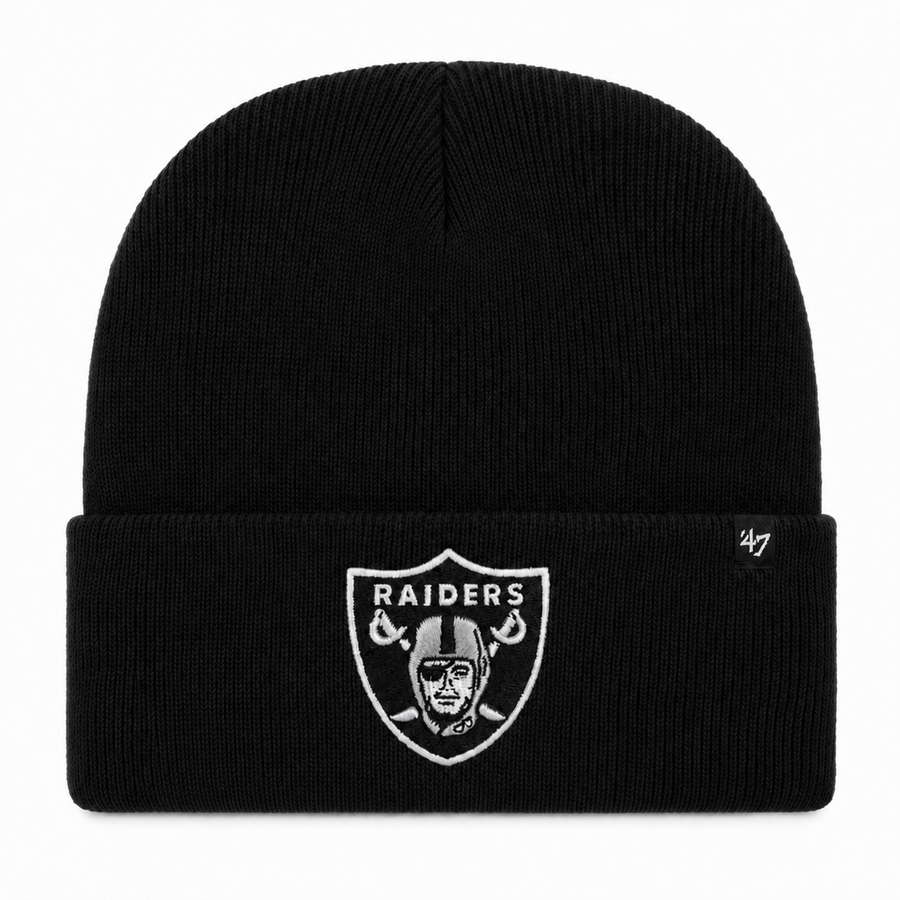 Las Vegas Raiders '47 Brand Cuff Knit Beanie - Black - Product Image