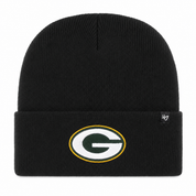 Green Bay Packers '47 Brand Cuff Knit Beanie - Black - Product Image