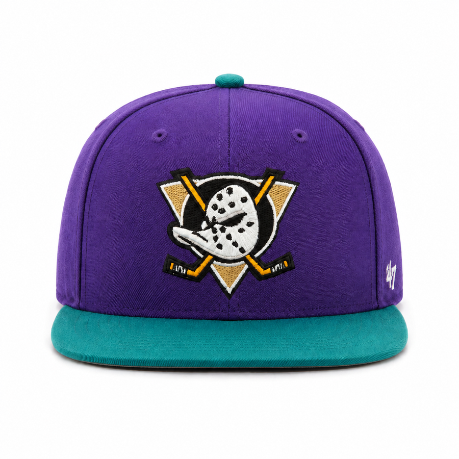 Anaheim Ducks '47 Brand Captain Adjustable Snapback - Purple/Turquoise - Product Image