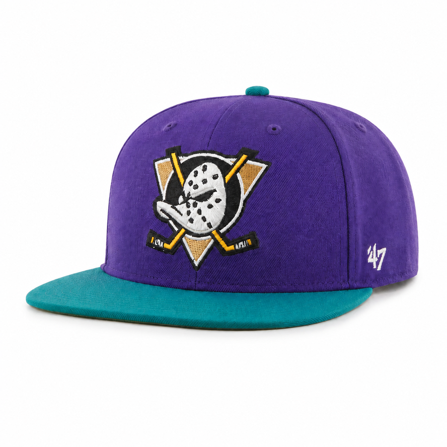 Anaheim Ducks '47 Brand Captain Adjustable Snapback - Purple/Turquoise - Product Image