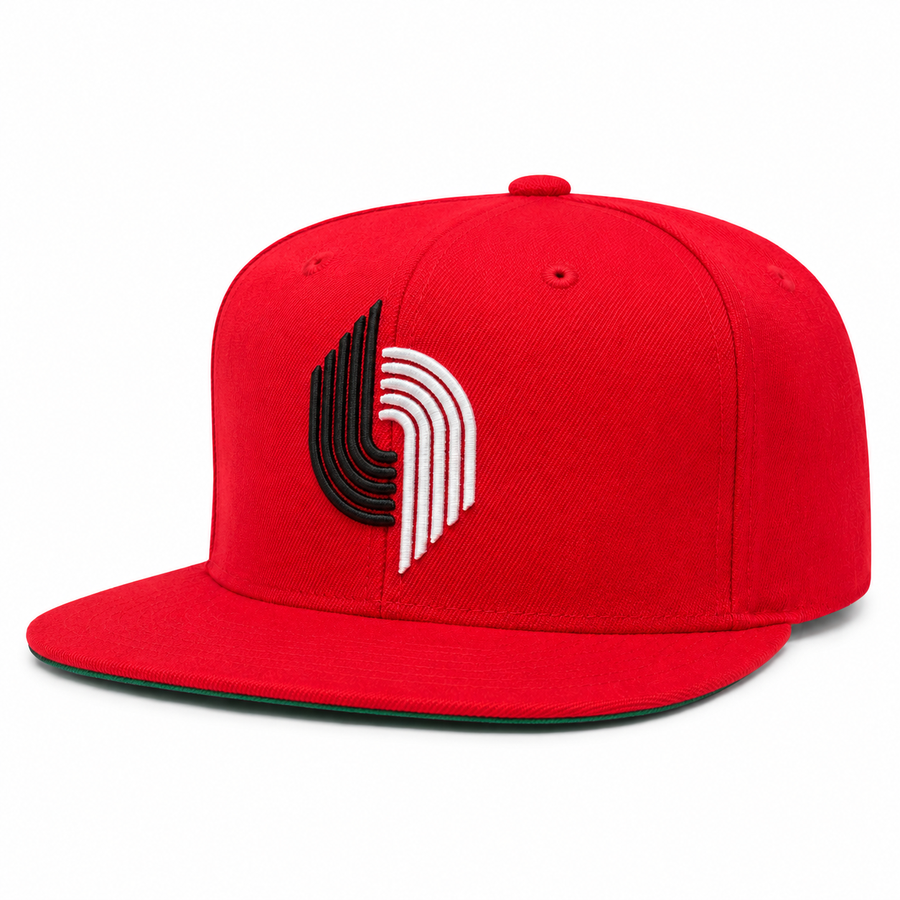 Portland Trail Blazers Red Mitchell & Ness Adjustable OG Snapback - Product Image