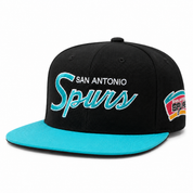San Antonio Spurs Black/Turquoise Mitchell & Ness Snapback - Product Image