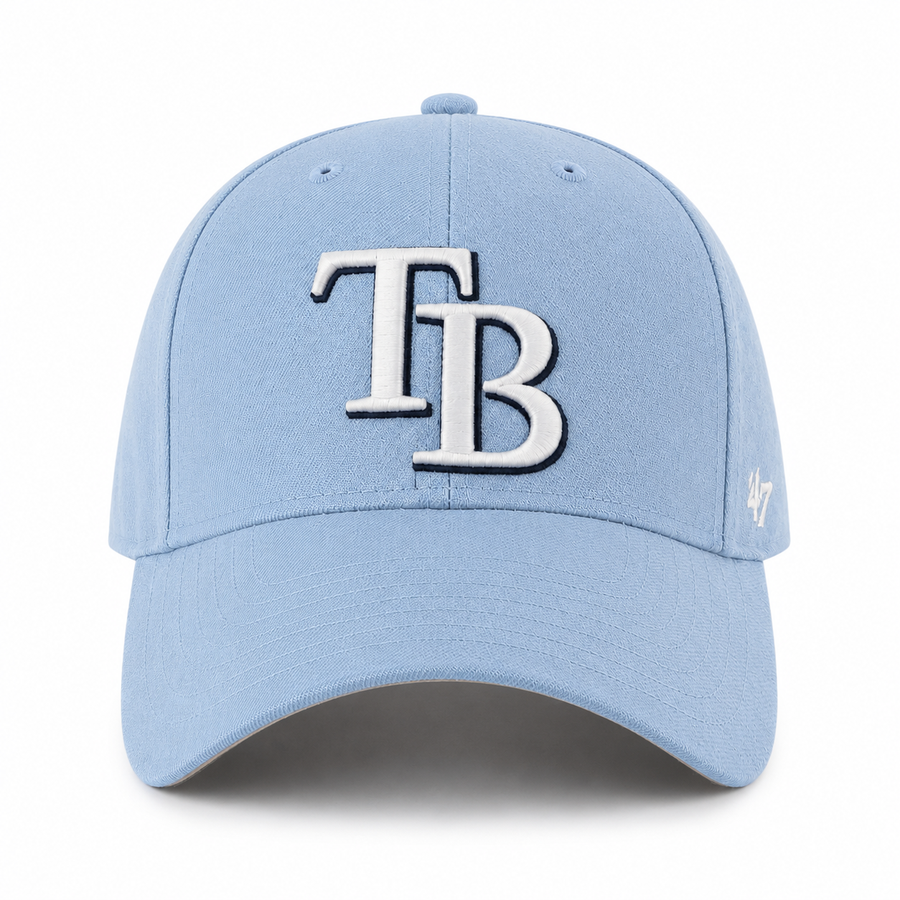 Tampa Bay Rays '47 Brand MVP Adjustable Baseball Cap - Baby Blue - Product Image