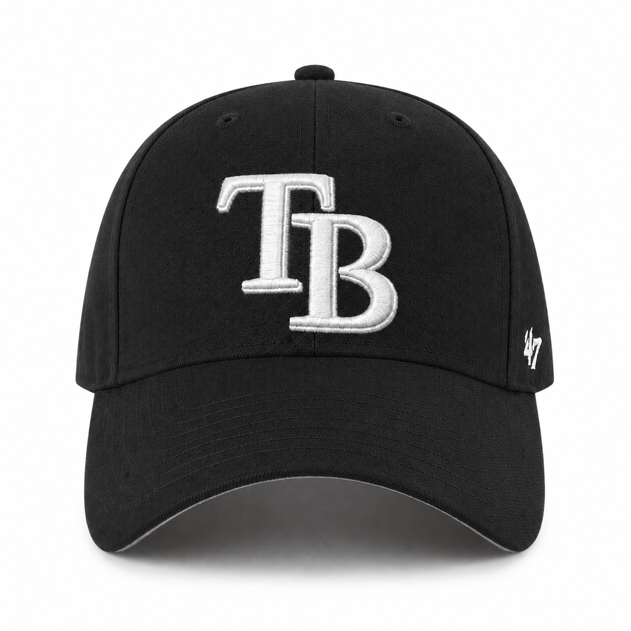 Tampa Bay Rays '47 Brand MVP Adjustable Baseball Cap - Black - Product Image
