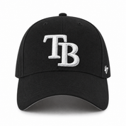 Tampa Bay Rays '47 Brand MVP Adjustable Baseball Cap - Black - Product Image
