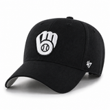 Milwaukee Brewers'47 Brand MVP Adjustable Baseball Cap - Black