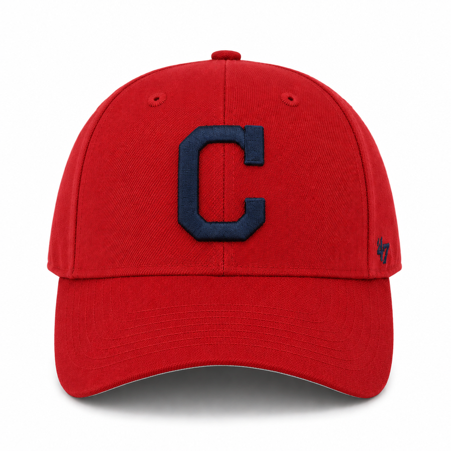 Cleveland Indians '47 Brand MVP Adjustable Baseball Cap - Dark Red - Product Image