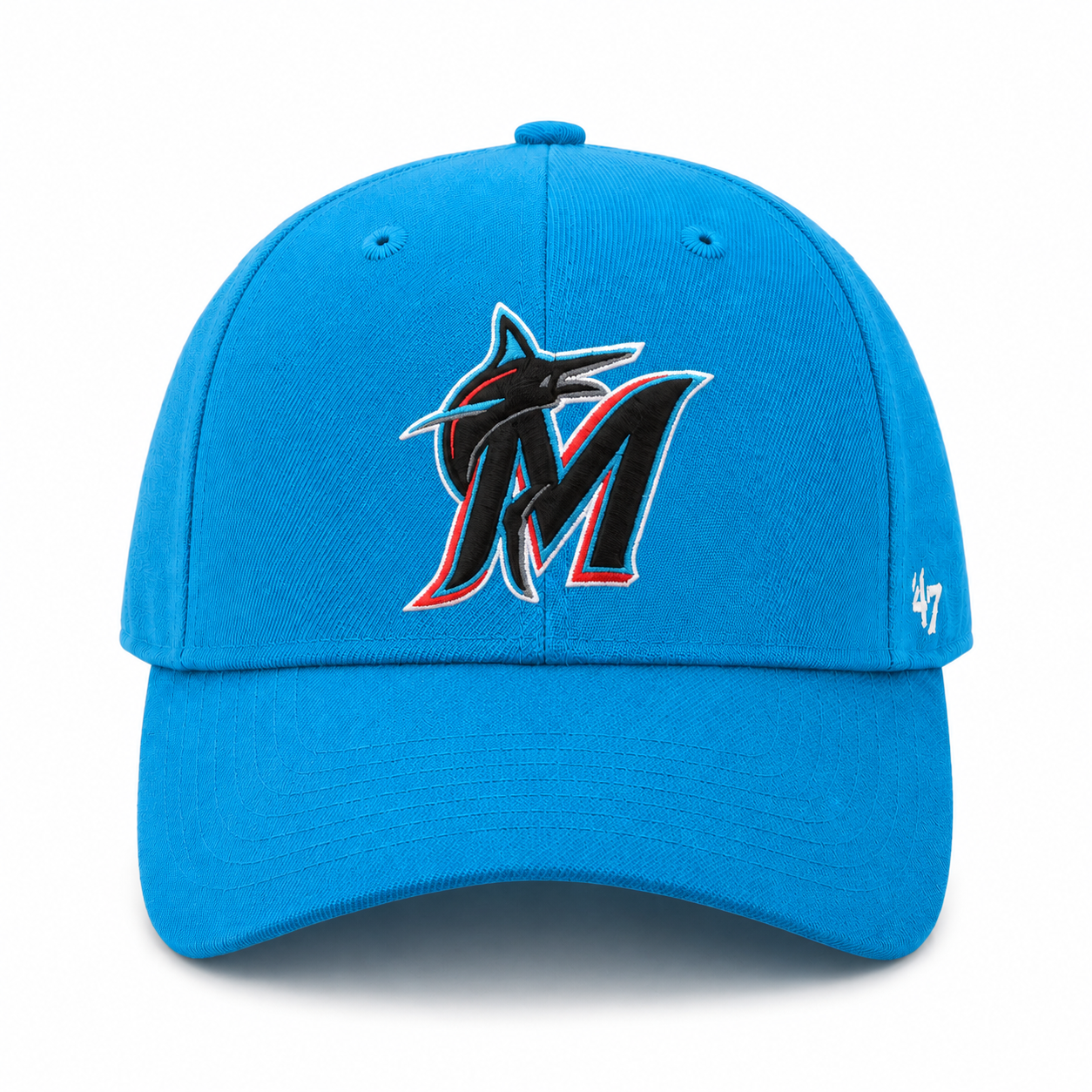 Miami Marlins '47 Brand MVP Adjustable Baseball Cap - Electric Blue - Product Image