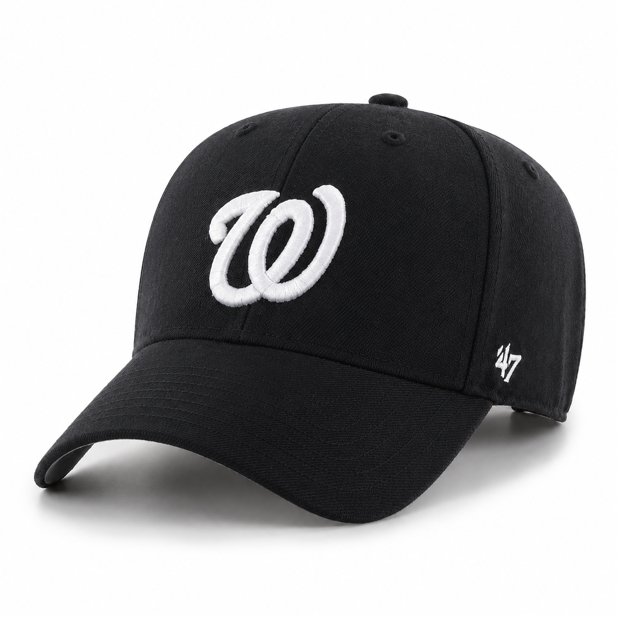 Washington Nationals '47 Brand MVP Adjustable Baseball Cap - Black - Product Image