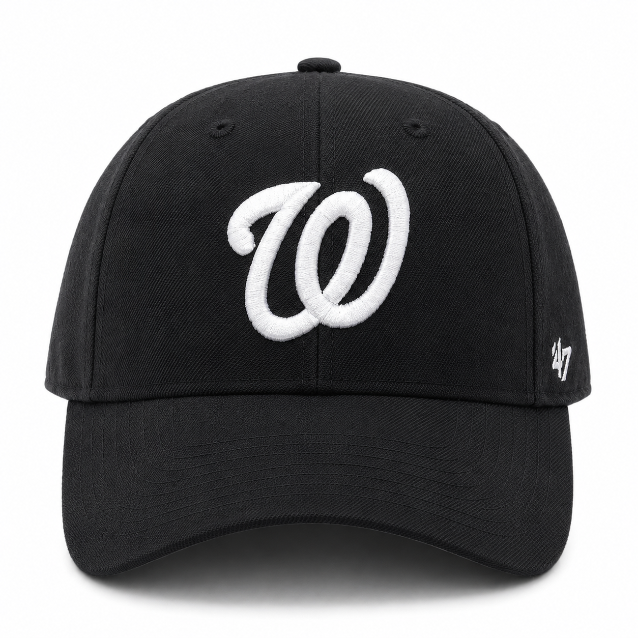 Washington Nationals '47 Brand MVP Adjustable Baseball Cap - Black - Product Image