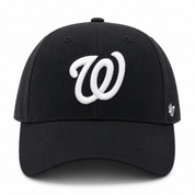 Washington Nationals '47 Brand MVP Adjustable Baseball Cap - Black - Product Image