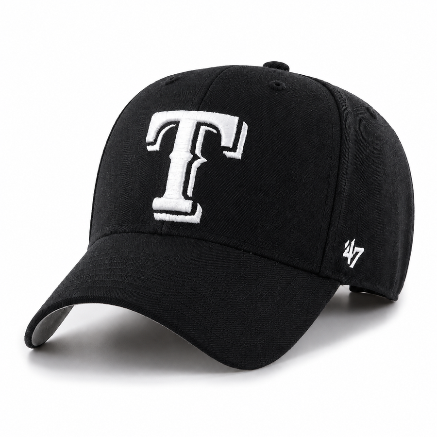 Texas Rangers '47 Brand MVP Adjustable Baseball Cap - Black - Product Image