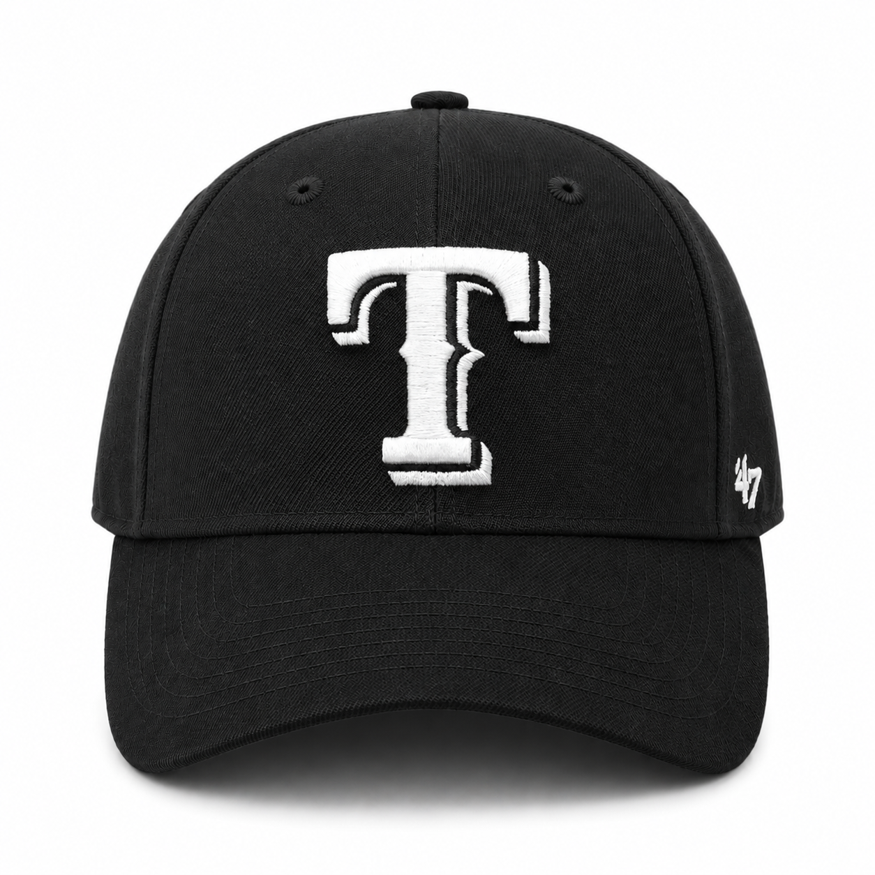 Texas Rangers '47 Brand MVP Adjustable Baseball Cap - Black - Product Image