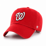 Washington Nationals '47 Brand Clean Up Adjustable Dad Cap - Red