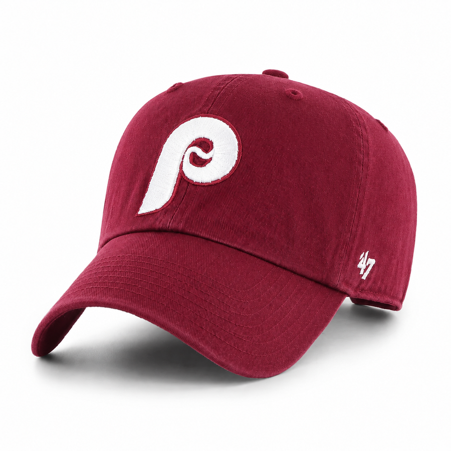 Philadelphia Phillies '47 Brand Clean Up Adjustable Dad Cap - Maroon - Product Image