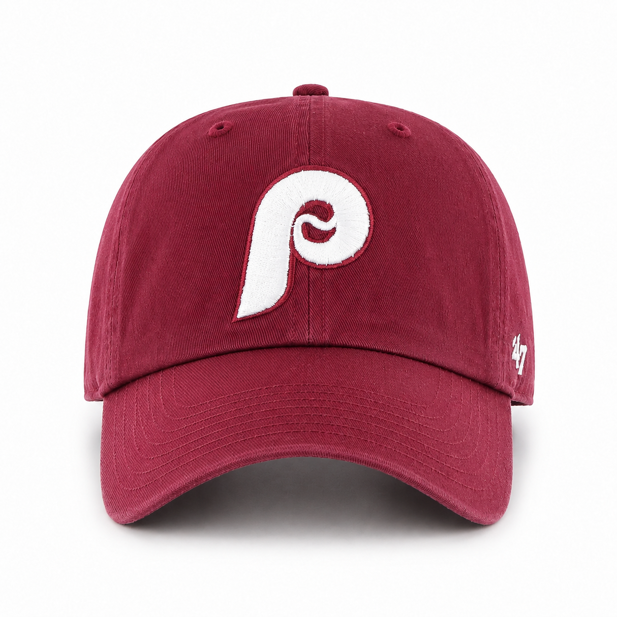 Philadelphia Phillies '47 Brand Clean Up Adjustable Dad Cap - Maroon - Product Image