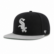 Chicago White Sox '47 Brand Captain Adjustable Snapback - Black/Silver - Product Image