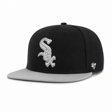 Chicago White Sox '47 Brand Captain Adjustable Snapback - Black/Silver