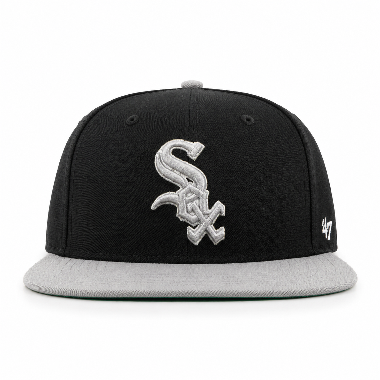 Chicago White Sox '47 Brand Captain Adjustable Snapback - Black/Silver - Product Image