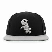 Chicago White Sox '47 Brand Captain Adjustable Snapback - Black/Silver - Product Image