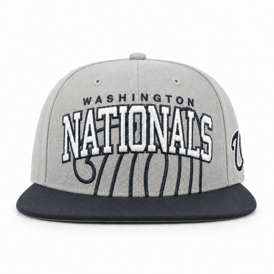 Washington Nationals '47 Brand Captain Adjustable Snapback - Silver/Black