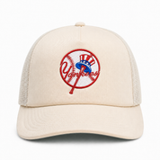 New York Yankees Evergreen Creme Mitchell & Ness Pro Pinch Adjustable Trucker Snapback - Product Image