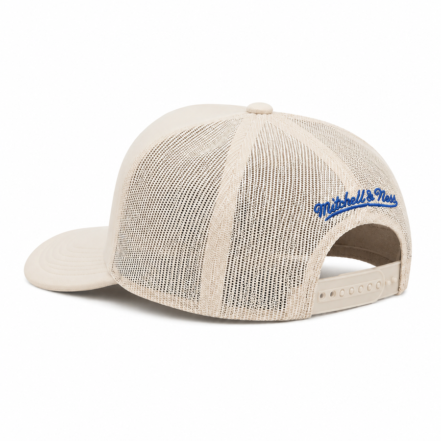 Los Angeles Dodgers Evergreen Creme Mitchell & Ness Pro Pinch Adjustable Trucker Snapback - Product Image