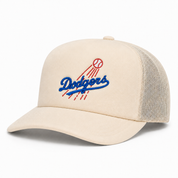 Los Angeles Dodgers Evergreen Creme Mitchell & Ness Pro Pinch Adjustable Trucker Snapback - Product Image