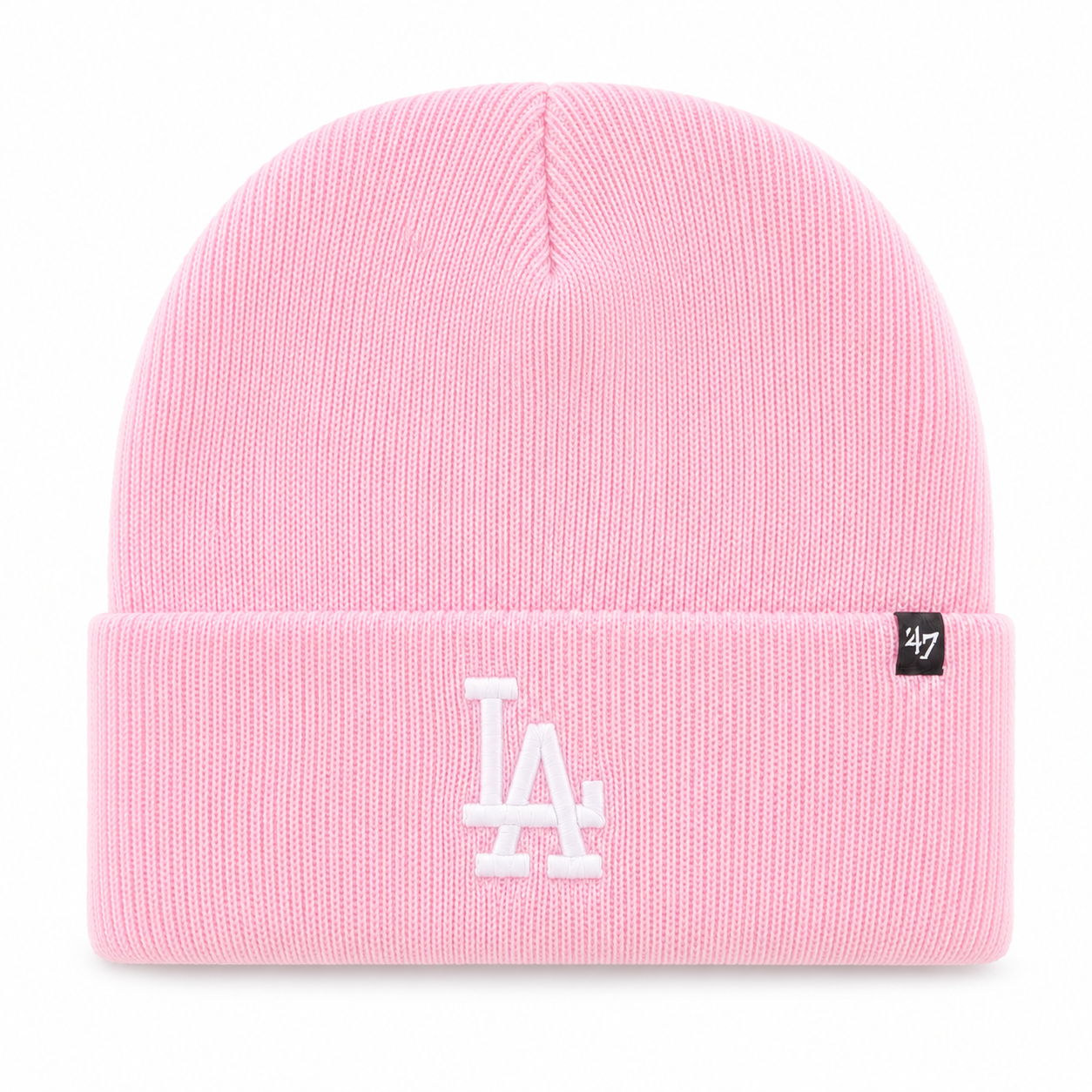 Los Angeles Dodgers '47 Brand Cuff Knit Beanie - Light Pink - Product Image