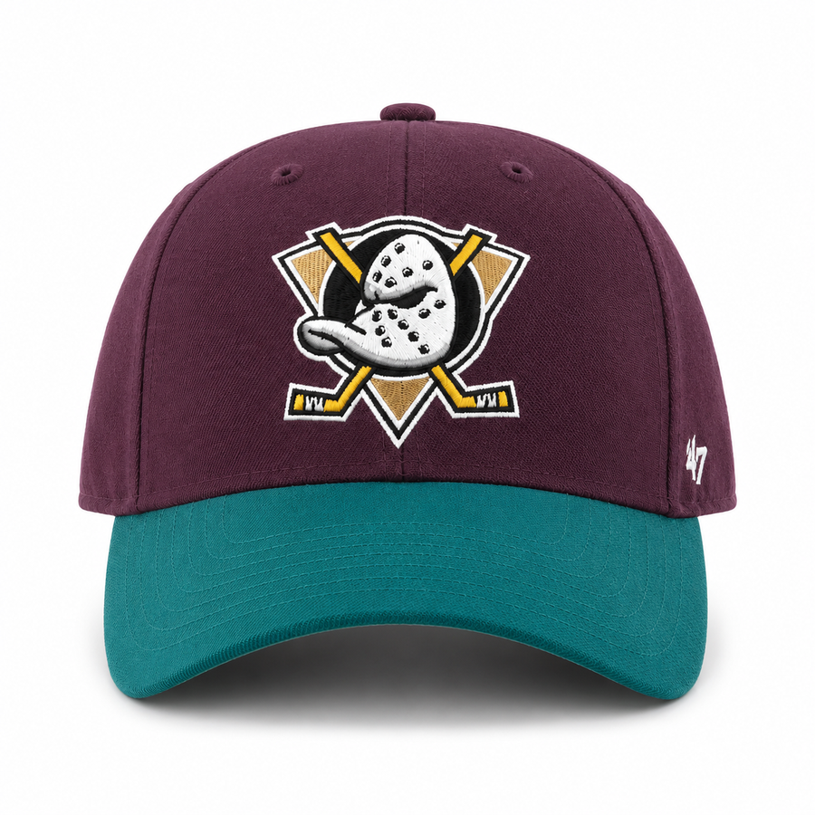 Anaheim Ducks '47 Brand MVP Adjustable Baseball Cap - Purple/Turquoise